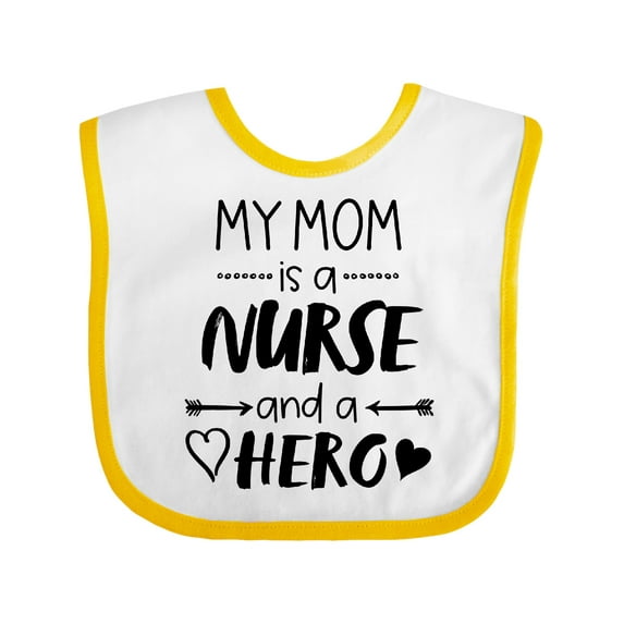 Inktastic My Mom is a Nurse and a Hero Boys or Girls Baby Bib