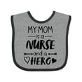 thumbnail image 1 of Inktastic My Mom is a Nurse and a Hero Boys or Girls Baby Bib, 1 of 4