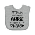 thumbnail image 1 of Inktastic My Mom is a Nurse and a Hero Boys or Girls Baby Bib, 1 of 4