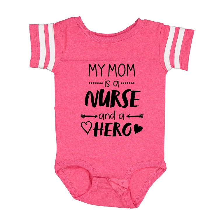 Inktastic My Mom is a Nurse and a Hero Boys or Girls Baby Bodysuit 