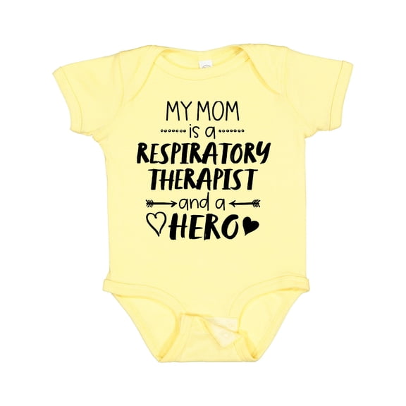 Inktastic My Mom is a Respiratory Therapist and a Hero Boys or Girls Baby Bodysuit