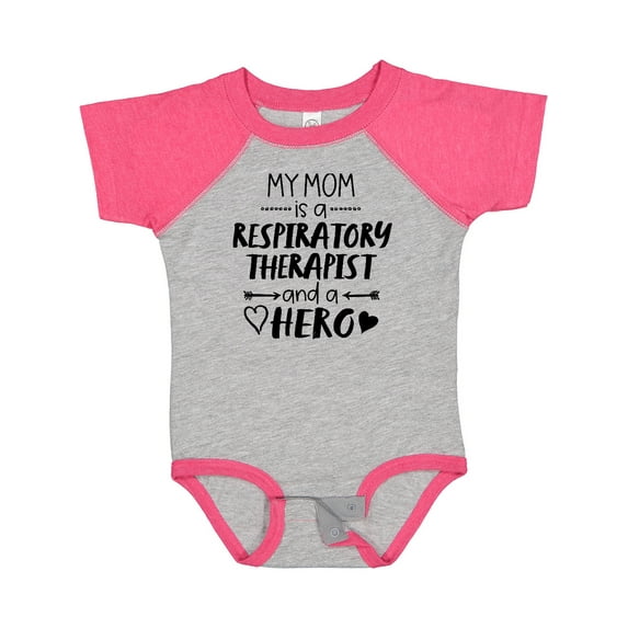 Inktastic My Mom is a Respiratory Therapist and a Hero Boys or Girls Baby Bodysuit