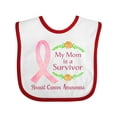 thumbnail image 1 of Inktastic My Mom is a Survivor Breast Cancer Awareness Boys or Girls Baby Bib, 1 of 4
