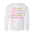 thumbnail image 1 of Inktastic My Mom is a Survivor Breast Cancer Awareness Long Sleeve Youth T-Shirt, 1 of 5