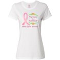 thumbnail image 1 of Inktastic My Mom is a Survivor Breast Cancer Awareness Women's T-Shirt, 1 of 5