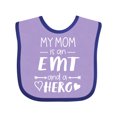 thumbnail image 1 of Inktastic My Mom is an EMT and a Hero Boys or Girls Baby Bib, 1 of 4