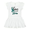 thumbnail image 1 of Inktastic My Mom is my Hero- Ovarian Cancer Awareness Girls Baby Dress, 1 of 5