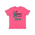 thumbnail image 1 of Inktastic My Mom is my Hero- Ovarian Cancer Awareness Youth T-Shirt, 1 of 5