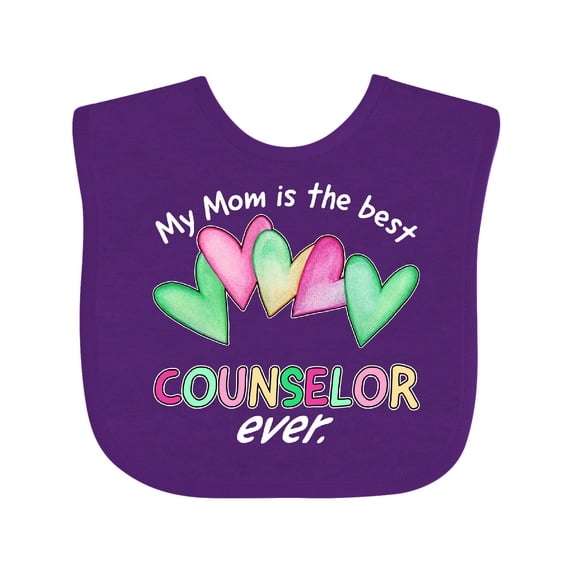 Inktastic My Mom is the Best Counselor Ever Boys or Girls Baby Bib