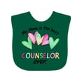 thumbnail image 1 of Inktastic My Mom is the Best Counselor Ever Boys or Girls Baby Bib, 1 of 4