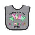 thumbnail image 1 of Inktastic My Mom is the Best Counselor Ever Boys or Girls Baby Bib, 1 of 4