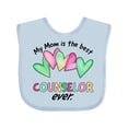 thumbnail image 1 of Inktastic My Mom is the Best Counselor Ever Boys or Girls Baby Bib, 1 of 4