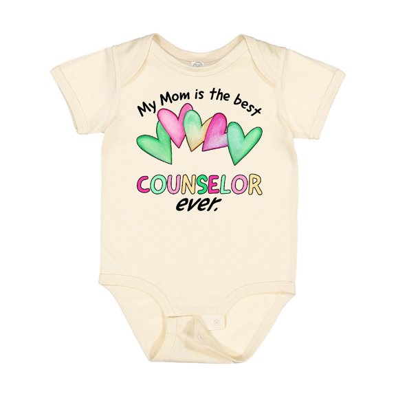 Inktastic My Mom is the Best Counselor Ever Boys or Girls Baby Bodysuit