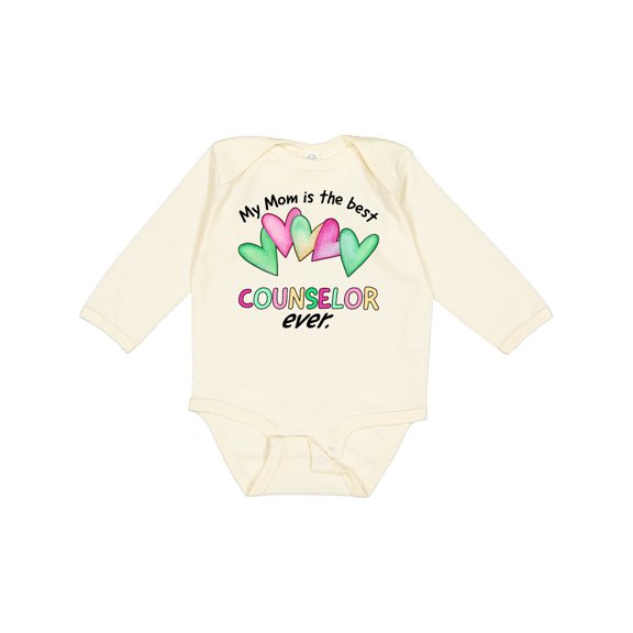 Inktastic My Mom is the Best Counselor Ever Boys or Girls Long Sleeve Baby Bodysuit