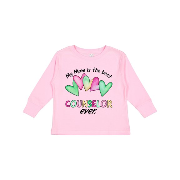 Inktastic My Mom is the Best Counselor Ever Boys or Girls Long Sleeve Toddler T-Shirt