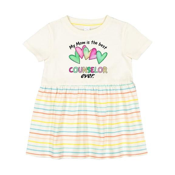 Inktastic My Mom is the Best Counselor Ever Girls Baby Dress
