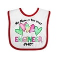 thumbnail image 1 of Inktastic My Mom is the Best Engineer Ever Boys or Girls Baby Bib, 1 of 4