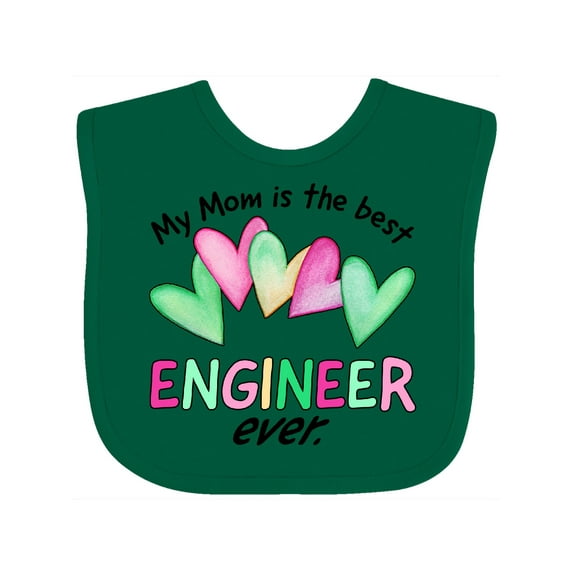 Inktastic My Mom is the Best Engineer Ever Boys or Girls Baby Bib
