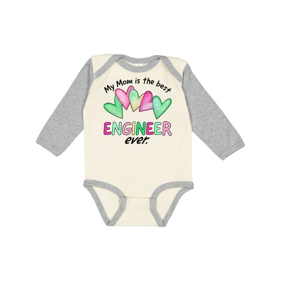 Inktastic My Mom is the Best Engineer Ever Boys or Girls Long Sleeve Baby Bodysuit