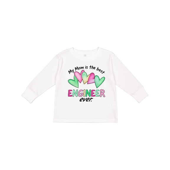 Inktastic My Mom is the Best Engineer Ever Boys or Girls Long Sleeve Toddler T-Shirt