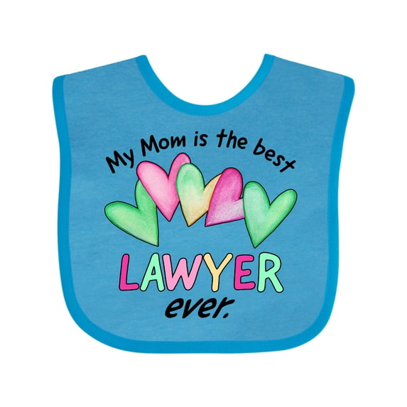 Inktastic My Mom is the Best Lawyer Ever Boys or Girls Baby Bib