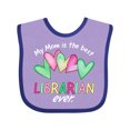 thumbnail image 1 of Inktastic My Mom is the Best Librarian Ever Boys or Girls Baby Bib, 1 of 4