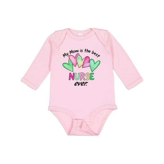 Inktastic My Mom is the Best Nurse Ever Boys or Girls Long Sleeve Baby Bodysuit