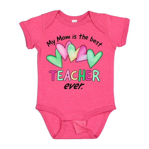 Inktastic My Mom is the Best Teacher Ever Boys or Girls Baby Bodysuit