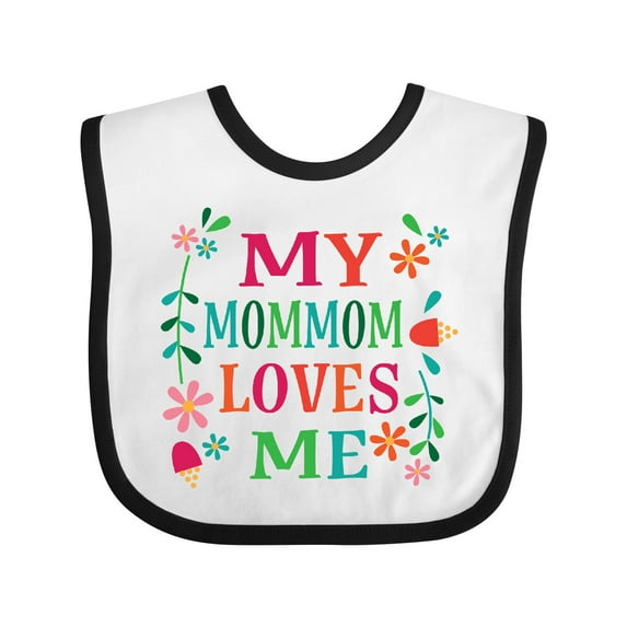 Inktastic My Mommom Loves Me Girls Girls Baby Bib