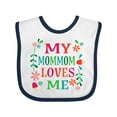 thumbnail image 1 of Inktastic My Mommom Loves Me Girls Girls Baby Bib, 1 of 4