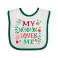 thumbnail image 1 of Inktastic My Mommom Loves Me Girls Girls Baby Bib, 1 of 4