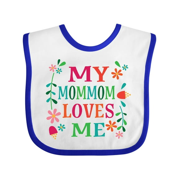 Inktastic My Mommom Loves Me Girls Girls Baby Bib