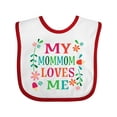 thumbnail image 1 of Inktastic My Mommom Loves Me Girls Girls Baby Bib, 1 of 4
