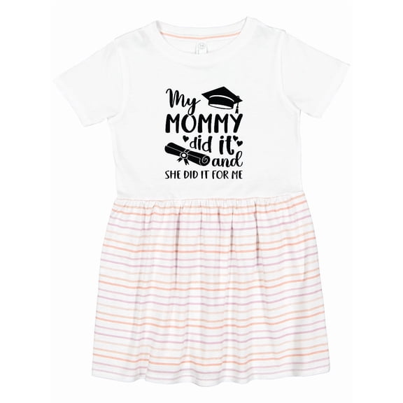 Inktastic My Mommy Did It Graduation Girls Toddler Dress