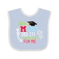 thumbnail image 1 of Inktastic My Mommy Did It and She Did It for Me with Graduation Cap Boys Baby Bib, 1 of 4