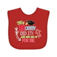 thumbnail image 1 of Inktastic My Mommy Did It and She Did It for Me with Graduation Cap Boys Baby Bib, 1 of 4