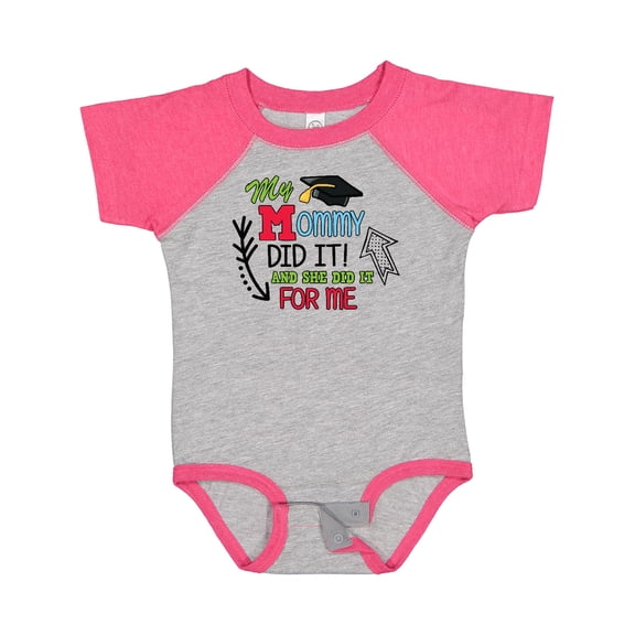 Inktastic My Mommy Did It and She Did It for Me with Graduation Cap Boys Baby Bodysuit