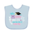 thumbnail image 1 of Inktastic My Mommy Did It and She Did It for Me with Graduation Cap Girls Baby Bib, 1 of 4