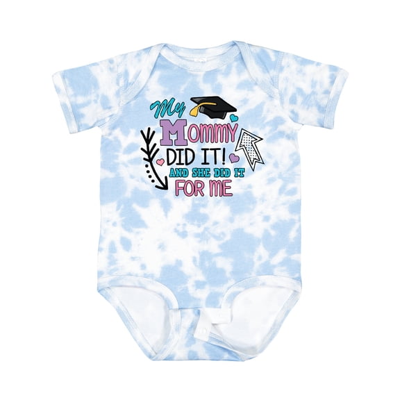 Inktastic My Mommy Did It and She Did It for Me with Graduation Cap Girls Baby Bodysuit