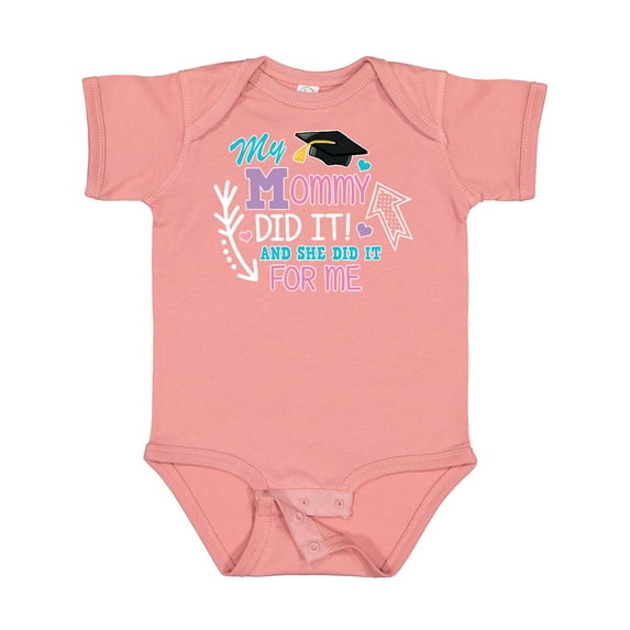 Inktastic My Mommy Did It and She Did It for Me with Graduation Cap Girls Baby Bodysuit