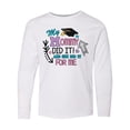 thumbnail image 1 of Inktastic My Mommy Did It and She Did it For Me with Graduation Cap Long Sleeve Youth T-Shirt, 1 of 5