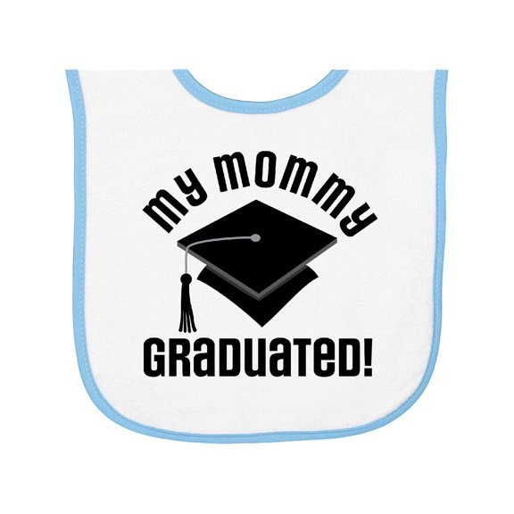 Inktastic My Mommy Graduated College Graduate Baby Terry Cloth Bib