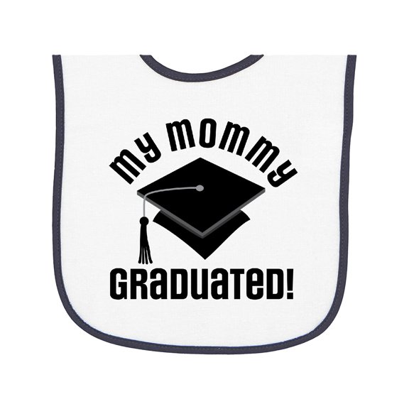 Inktastic My Mommy Graduated College Graduate Baby Terry Cloth Bib