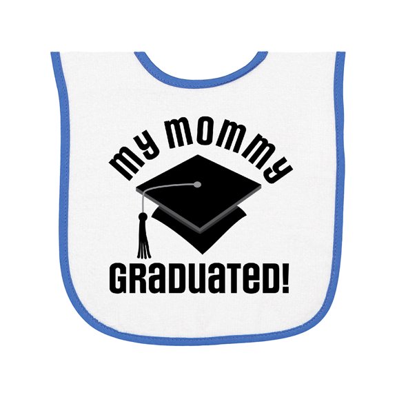 Inktastic My Mommy Graduated College Graduate Baby Terry Cloth Bib