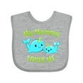 thumbnail image 1 of Inktastic My Mommy Loves Me Cute Narwhal Boys or Girls Baby Bib, 1 of 4
