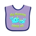 thumbnail image 1 of Inktastic My Mommy Loves Me Cute Narwhal Boys or Girls Baby Bib, 1 of 4