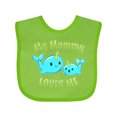 thumbnail image 1 of Inktastic My Mommy Loves Me Cute Narwhal Boys or Girls Baby Bib, 1 of 4