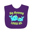thumbnail image 1 of Inktastic My Mommy Loves Me Cute Narwhal Boys or Girls Baby Bib, 1 of 4