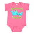 thumbnail image 1 of Inktastic My Mommy Loves Me Cute Narwhal Boys or Girls Baby Bodysuit, 1 of 5