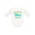 thumbnail image 1 of Inktastic My Mommy Loves Me Cute Narwhal Boys or Girls Long Sleeve Baby Bodysuit, 1 of 5